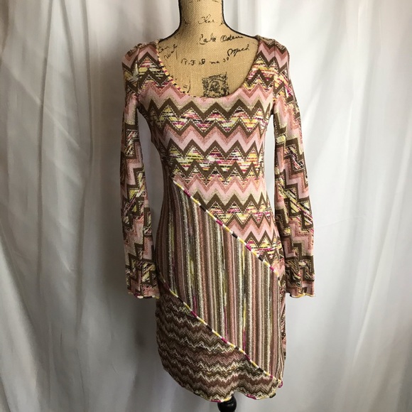 Missoni Dresses & Skirts - Missoni Long Sleeve Chevron Knit Dress